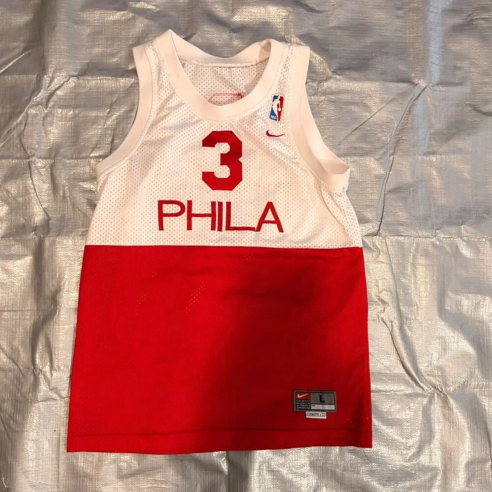 Vintage Nike Allen Iverson Jersey Mens Large Philadelphia 76ers 3 PHILA Stitched